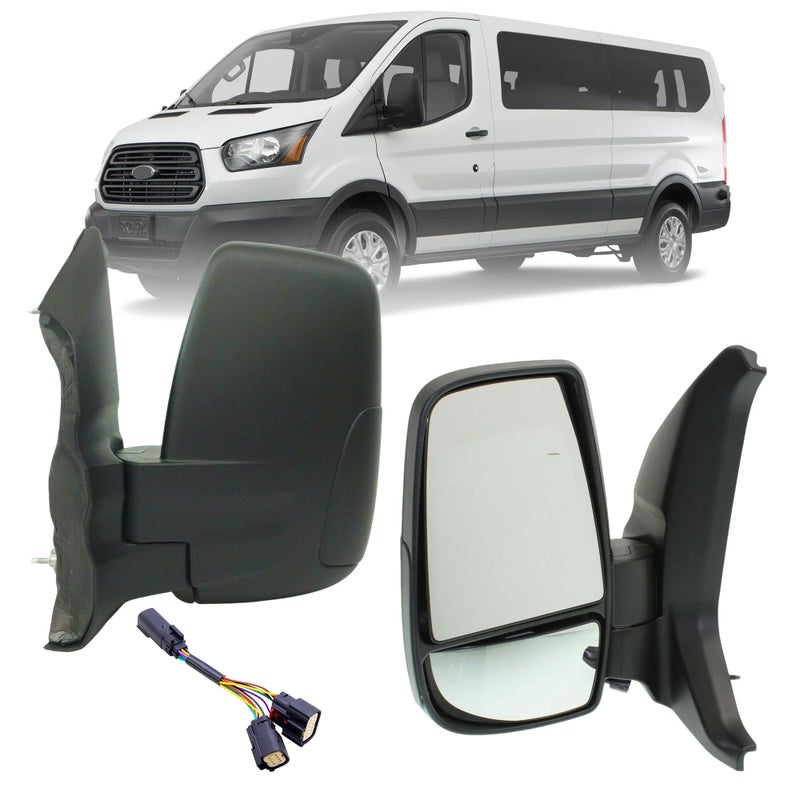 LONGLING Driver Left Side Mirror Replacement Power Mirror Without Indicator Fit Ford Transit 150 250 350 from 2015-Onward - Image 1